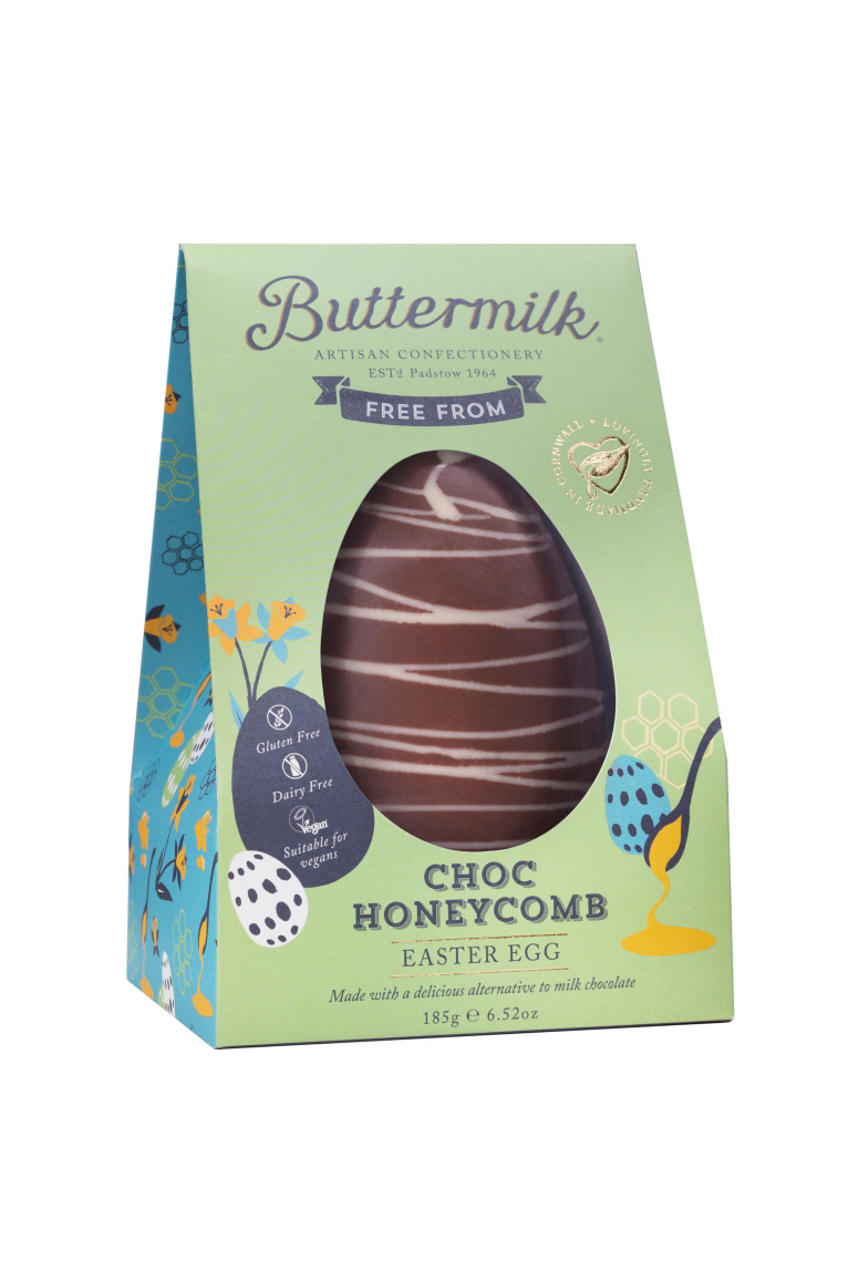 Buttermilk free-from honeycomb easter egg