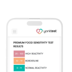Results form a test showing on a mobile phone.