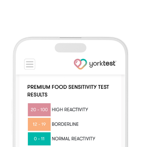 Results form a test showing on a mobile phone.