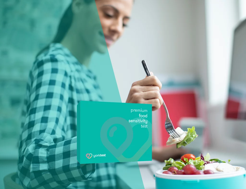 Woman enhoying food because she has tried our food sensitivity test.