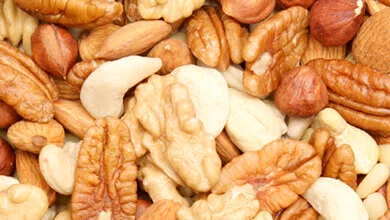 a variety of mixed nuts