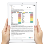 food allergy test results on tablet