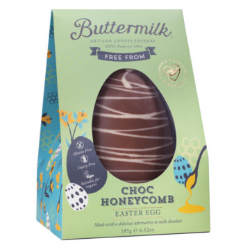 Buttermilk free-from honeycomb easter egg