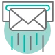 Envelope in the post icon