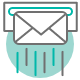 Envelope in the post icon