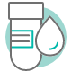 Sample collection tube icon