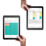 Two generic tablets featuring test results for the Premium Food Intolerance Test and test results for the Food and Environmental Allergy test.