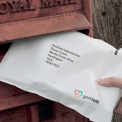 yorktest test being posted in a post box