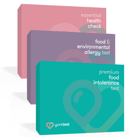 3 tests kits are featured including the Premium Food Intolerance Test, the Food & Environmental Allergy Test and the Essential Health Check