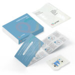 Male Hormones Kit box with prepaid envelope, instructions leaflet, sterile tube and lancets
