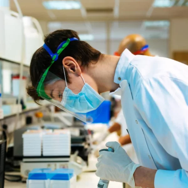 Scientist working in YorkTest's accredited laboratory