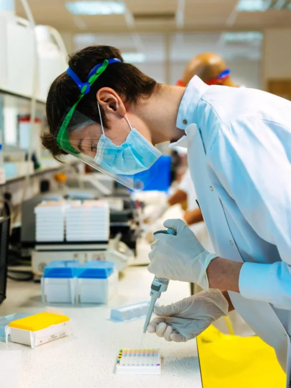 Scientist working in YorkTest's accredited laboratory